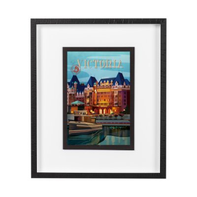13732 - Victoria Go Canada (M) by Mercana Studio a Framed Art Print Matted under Glass