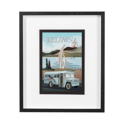 13772 - Kelowna Go Canada (M) by Mercana Studio a Hand Embellished Decograph Framed Art Print