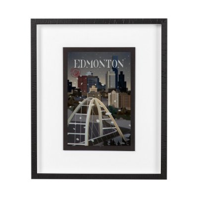 13777 - Edmonton Go Canada (M) by Mercana Studio a Framed Art Print Matted under Glass