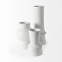 69464 - Laforge 10.8H Medium White Ceramic Vase