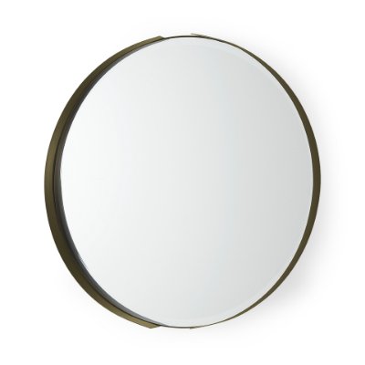 69324 - Adrianna 24.4" Gold Metal Round Mirror