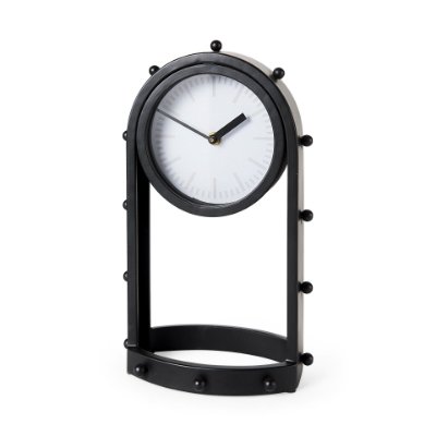 69483 - Marian 7.5L x 5.7W x 13.0H Black Studded  Table Clock