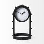 69483 - Marian 7.5L x 5.7W x 13.0H Black Studded  Table Clock