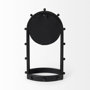 69483 - Marian 7.5L x 5.7W x 13.0H Black Studded  Table Clock