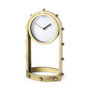 69484 - Marian 7.5L x 5.7W x 13.0H Gold Studded Table Clock