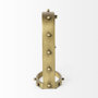 69484 - Marian 7.5L x 5.7W x 13.0H Gold Studded Table Clock