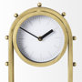 69484 - Marian 7.5L x 5.7W x 13.0H Gold Studded Table Clock
