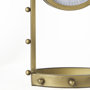 69484 - Marian 7.5L x 5.7W x 13.0H Gold Studded Table Clock