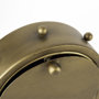 69484 - Marian 7.5L x 5.7W x 13.0H Gold Studded Table Clock