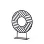 69493 - Micra 9.1L x 2.6W x 10.9H Matte Black Metal Decorative Object on a Stand