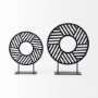 69493 - Micra 9.1L x 2.6W x 10.9H Matte Black Metal Decorative Object on a Stand