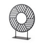 69494 - Micra 11.0L x 3.0W x 13.4H Matte Black Metal Decorative Object on a Stand