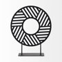 69494 - Micra 11.0L x 3.0W x 13.4H Matte Black Metal Decorative Object on a Stand