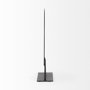 69494 - Micra 11.0L x 3.0W x 13.4H Matte Black Metal Decorative Object on a Stand