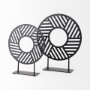 69494 - Micra 11.0L x 3.0W x 13.4H Matte Black Metal Decorative Object on a Stand
