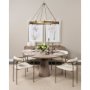 68310 - Parker I Cream Fabric Seat Gold Metal Frame Dining Chair