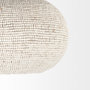 69241 - Theta 30.0 L x 30.0 W x 15.0 H White-Washed Beaded Chandelier