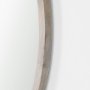 69235 - Gambit 46" Round White Wash Wood Frame Wall Mirror