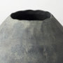69406 - Gobi 16L x 20H Small Gray Ceramic Oval Vase