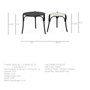 68508 - Etienne VII 24" Set of Two Round Top Black Wood and Marble Top Nesting Table
