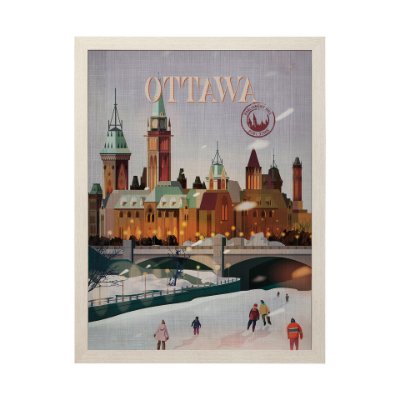 13788 - Ottawa Go Canada (L) by Mercana Studio a Hand Embellished Decograph Framed Art Print