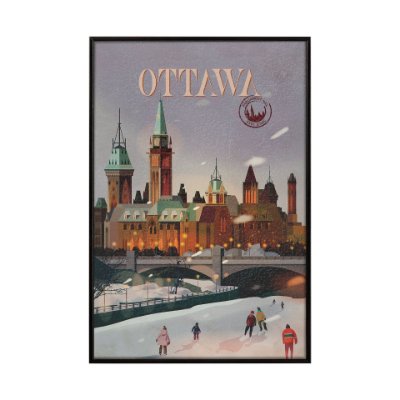 13768 - Ottawa Go Canada (SM) by Mercana Studio a Hand Embellished Decograph Framed Art Print