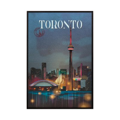 13769 - Toronto Go Canada (SM) by Mercana Studio a Hand Embellished Decograph Framed Art Print