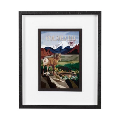 14000 - Colorado Go USA (M) by Mercana Studio a Framed Art Print Matted under Glass