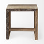69150 - Solveig 18.0L x 13.0W x 17.0H Light Brown Wood Rectangular Accent Stool