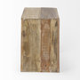 69150 - Solveig 18.0L x 13.0W x 17.0H Light Brown Wood Rectangular Accent Stool