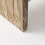 69150 - Solveig 18.0L x 13.0W x 17.0H Light Brown Wood Rectangular Accent Stool