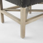 69383 - Bergen 60.0L x 19.0W x 25.5H Dark Gray Fabric W/ Light Brown Wooden Base Accent Bench