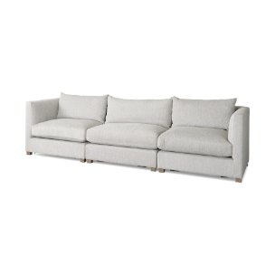 Valence 3 Piece Light Gray Modular Sofa Set