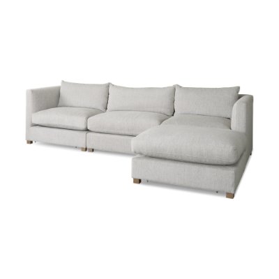 69567-I - Valence 4 Piece (W/ 1 x Ottoman) Light Gray Modular Sofa Set