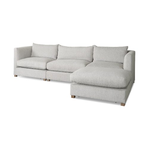 69567-I - Valence 4 Piece (W/ 1 x Ottoman) Light Gray Modular Sofa Set