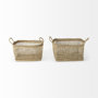 69585 - Bellisa 18.5L x 14.6W x 11.0H (Set of 2) Medium Brown Seagrass Rectangular Basket W/ Handles 