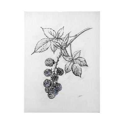 102012-L - Wildberry Collection Blackberry by Ariana a Hand Embellished Textured Canvas