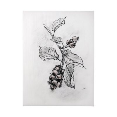 102014-L - Wildberry Collection Saskatoonberry by Ariana a Hand Embellished Textured Canvas