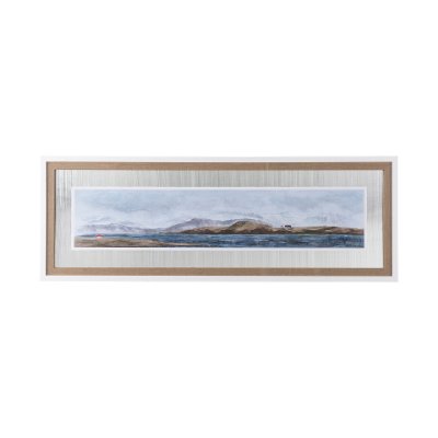 13761 - Icelandic Seascape by Jonathan Klassen Hand Embellished Textured Framed Art Print Matted under Glass