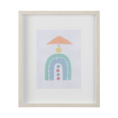 14028 - Pavilion I by Mercana Studio a Hand Embellished Textured Framed Art Print Matted under Glass