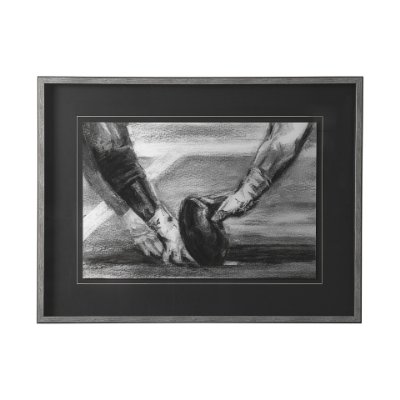 14035 - Sports Collection Football by Mercana Studio Hand Embellished Framed Art Print Matted under Glass