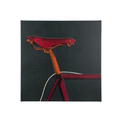 102023-S - Bike Saddle Green by Alarm a Hand Embellished Textured Canvas