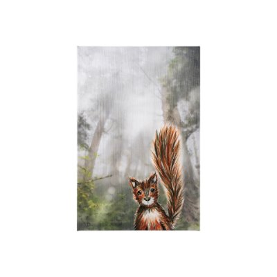 102029-S - Forest Squirrel by Mercana Studio a Hand Embellished Textured Canvas