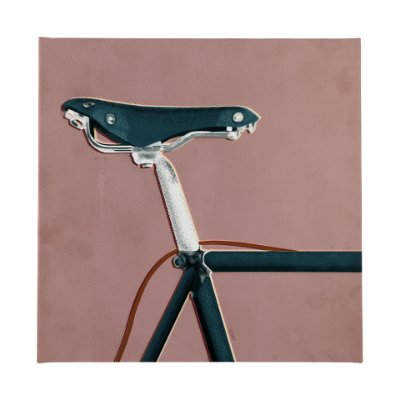 102024-S - Bike Saddle Pink by Alarm a Hand Embellished Textured Canvas