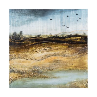 102070-L - Daily Fly Over by Julie Devine a Canvas Print