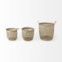 69586 - Bowie 19.7L x 19.7W x 19.7H (Set of 3) Medium Brown Seagrass Round Basket W/ Handles 