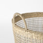 69586 - Bowie 19.7L x 19.7W x 19.7H (Set of 3) Medium Brown Seagrass Round Basket W/ Handles 