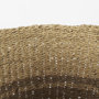 69587 - Vance 17.7L x 17.7W x 11.8H Light Brown Palm Leaf and Seagrass Round Basket W/ Handles