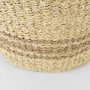 69587 - Vance 17.7L x 17.7W x 11.8H Light Brown Palm Leaf and Seagrass Round Basket W/ Handles