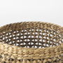 69597 - Dakota (Set of 3) Medium Brown Seagrass Round Basket 